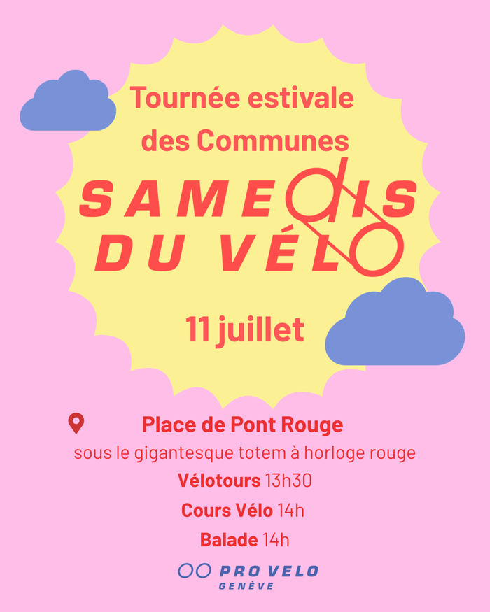Affiche Tournée estivale des Samedis du Vélo du 11 juillet