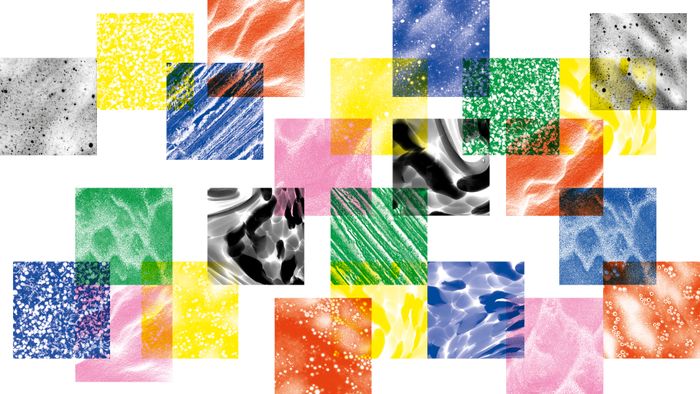 Visuel de la journée : des carrés colorés représentant des matières se chevauchent