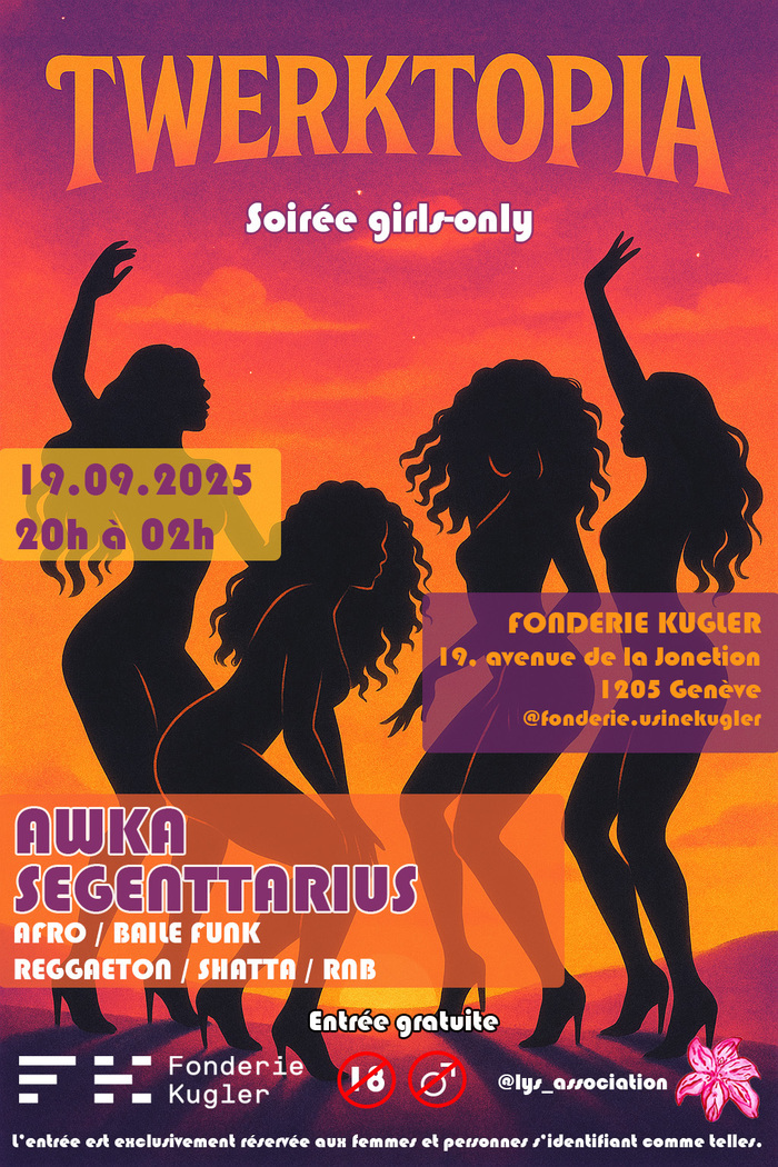 DR flyer de la soirée filles Twerktopia