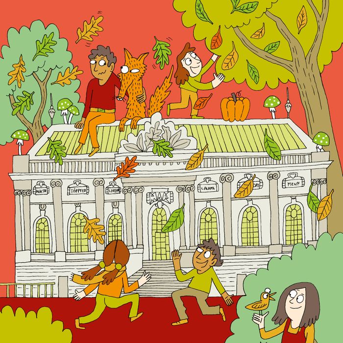Dessin du musée en automne