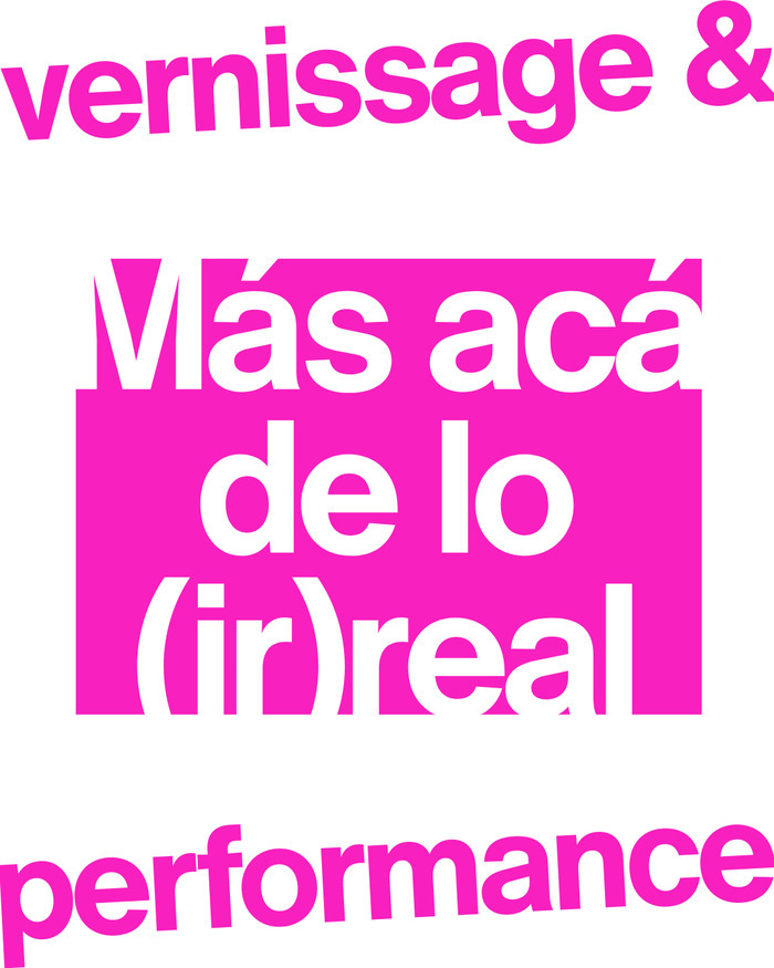 Affiche rose pour le vernissage de l'exposition 'helvetropicos'