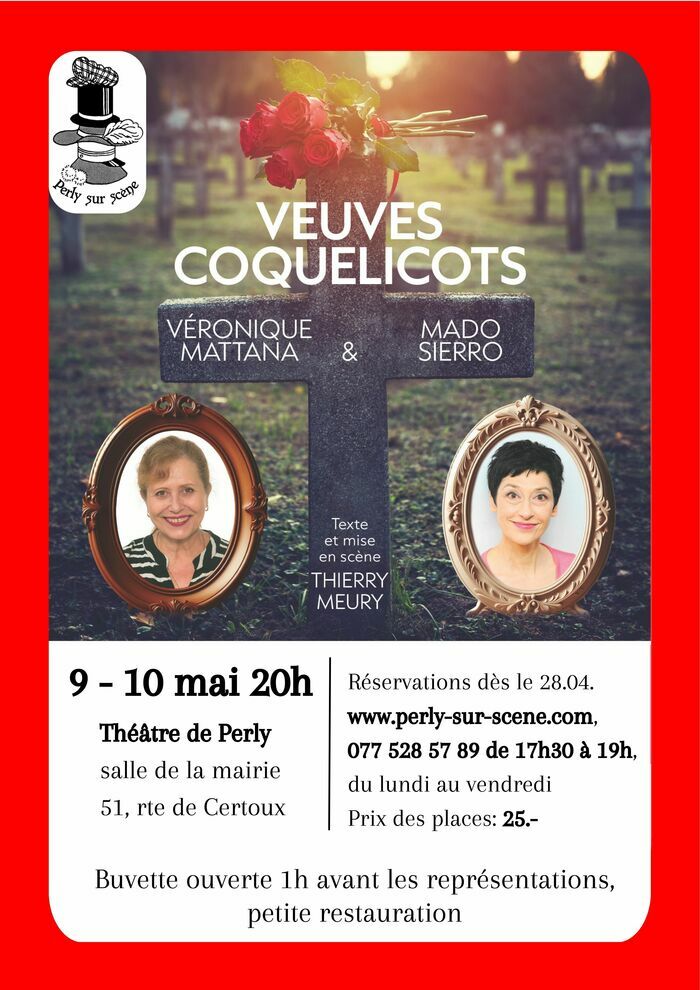 Un cimetière avec une tombe, deux femmes en médaillon, souriantes