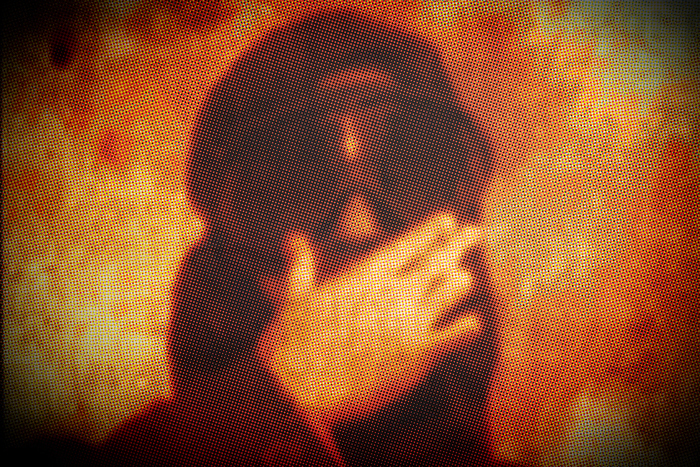 Nicolas Crispini, Ce que j’ai vu…, source They observe the detonation of the « baby atomic bomb », July 19. 1955, Las Vegas, série poussière d’encre.