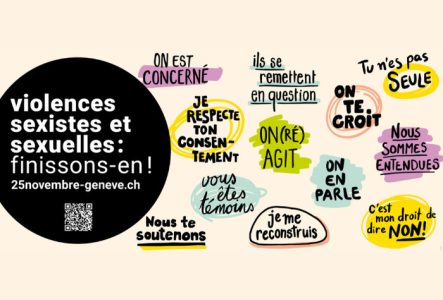 Affiche avec des phrases de soutien aux victimes