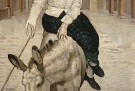 Ferdinand Hodler, "La Mère Royaume", 1886-1887, huile sur toile, 250.5 x 141.5 cm, Musée d'art et d'histoire de Genève, Genève, dépôt de la Fondation Gottfried Keller, 1934.