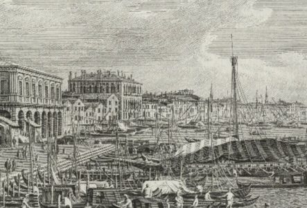 Gravure représentant Venise au 18ème