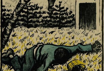©MAH Estampe de Félix Vallotton tirée de Crimes et Châtiments, planche 7: Tu la trouves un peu dure...