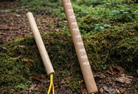 un bout de bois en forme de Y.