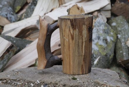 un bout de bois en forme de Y.