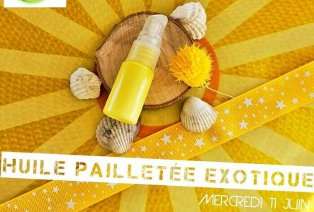 L'Art du Cosmétique au Naturel huile pailletée exotique