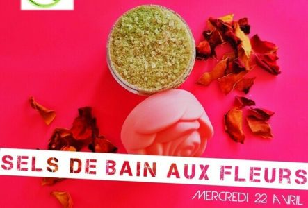 sels de bain fleurs