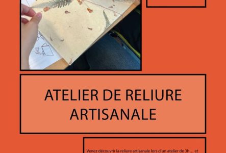 Image d'une personne faisant la reliure d'un carnet.