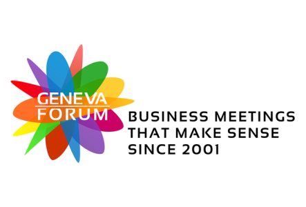 Logo en anglais de Geneva Forum, Business Meetings that Make Sense