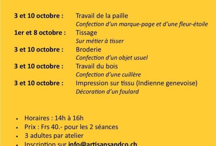 Ateliers-découverte artisanats