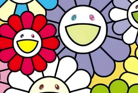fleurs colorées pop art japonais