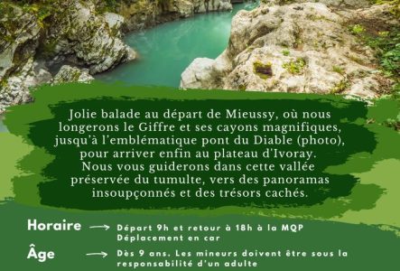 Pont du diable au bord du Giffre