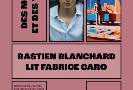 Image de Bastien Blanchard et de la couverture du livre "Rumba Mariachi" de Fabrice Caro.