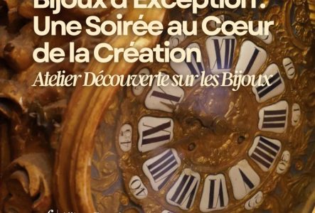 Atelier découverte sur les bijoux avec une photo d'horloge dorée
