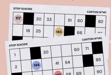 Affiche du Bingo de stop suicide à la Barje