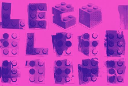 dessin LEGO couleurs fluo