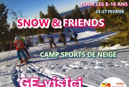 Vacances de Février dans la neige pendant un camp Tchili Easy Learning