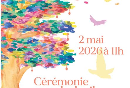 Affiche de la cérémonie pour le deuil périnatal; illustration de Sarah Najjar