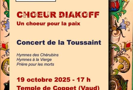 Concert du Chœur Diakoff 19 octobre 25 17h