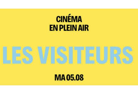 Sur fond jaune, le titre est écrit en gras et en bleu