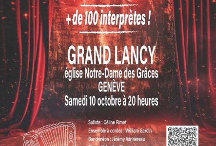 Affiche du concert caritatif Misatango du SAMEDI 10 OCTOBRE 20 HEURES église Notre-Dame des Grâces Grand Lancy Genève Suisse