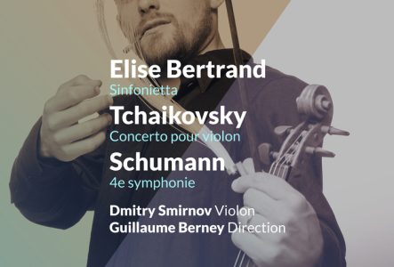 Christian Meuwly Affiche du concert avec la photo du violoniste Dmitry Smirnov, indiquant le lieu, le jour, l’heure et le programme du concert.