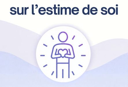 Flyer avec comme texte : jeudi 12 novembre. de 14h à 15h30, à la salle Michel Simon de l'Espace Palettes ; Conférence sur l'estime de soi donnée par Anne-Claude Juillerat Van der Linden, présidente de l'association VIVA, neuropsychologue et chargée de cours à l'Université de Genève, entrée libre, sans inscription, renseignements au 022 792 51 43 ou contact@association-viva.ch ; image d'une silhouette humaine tenant un cœur stylisé  entre ses mains au centre du flyer