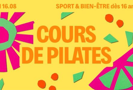 Sur fond jaune on retrouve des motifs colorés et le titre écrit en orange