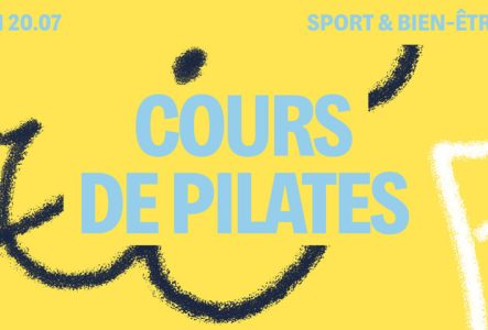 Sur fond jaune, le titre est écrit en grand et en bleu