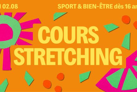 Sur fond orange on retrouve des motifs colorés et le titre écrit en jaune