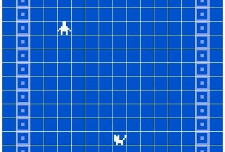 Un jeu vidéo avec un chien et une fusée