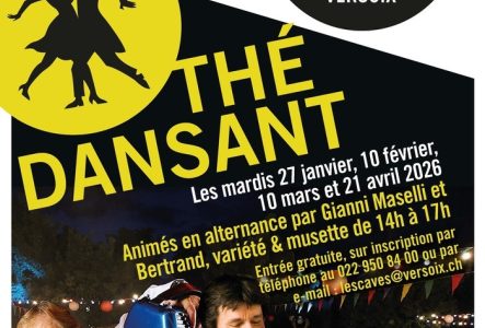 Affiche des thés dansants des Caves de Versoix