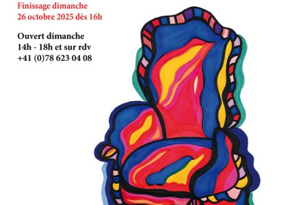 Flyer de l'exposition de Daria Reverdin présentant un de ces dessins