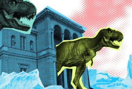 Collage de photos de T-Rex et du MHS