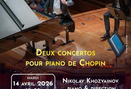 Nikolay Khozyainov dirige l’Orchestre Philharmonique de la Paix.