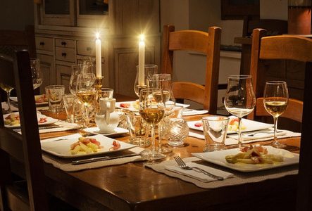 table dressée