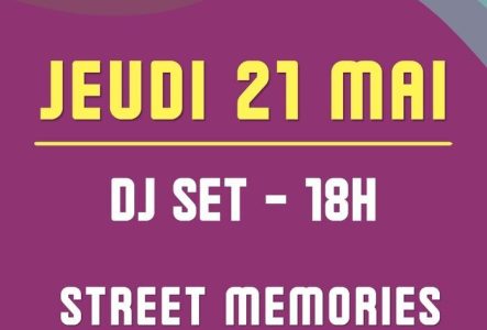 Jeudi 21 mai à 18h00 :
Lieu / Événement : La Barje
Artiste / Groupe : Street Memories
Styles musicaux : Soul, Doo Wop, R&B, Funk & Latin Grooves