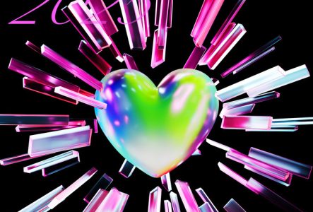 Un coeur avec des éclats