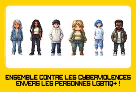 Ville de Genève Affiche "ENSEMBLE CONTRE LES CYBERVIOLENCES ENVERS LES PERSONNES LGBTIQ+!"