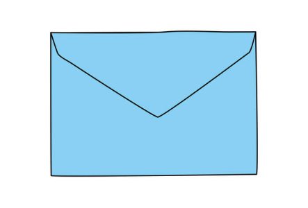 Une enveloppe bleue