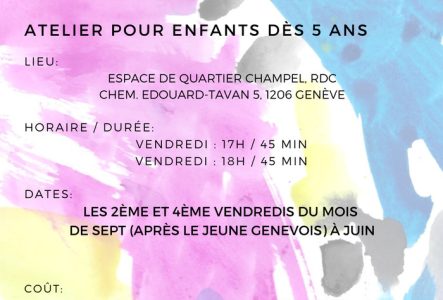 Dessin d'enfant, danse des couleurs