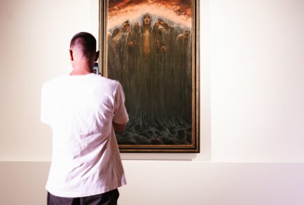 Tableau de Carlos Schwabe "La Vague" avec 1 visiteur