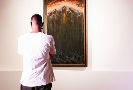 Tableau de Carlos Schwabe "La Vague" avec 1 visiteur