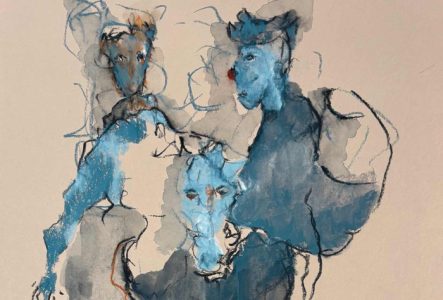 peinture représentant un bestiaire