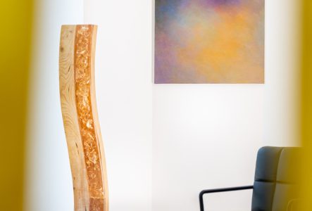 Vue de l'exposition "Transparences, saison I" avec les œuvres de Christine Gaillard et Chantal Carrel