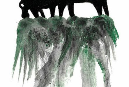 Irène Schoch Une illustration en couleur qui représente un chien